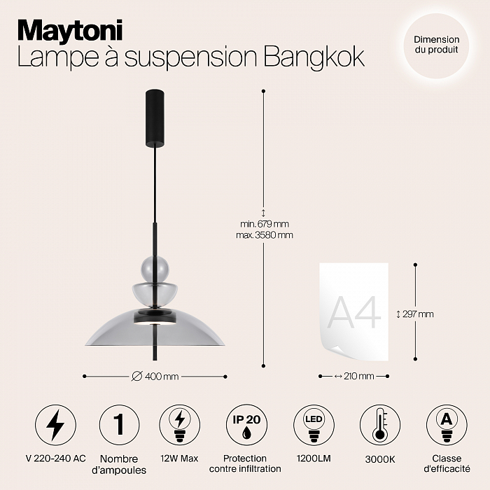 Светильник Maytoni MOD185PL-L11B3K3