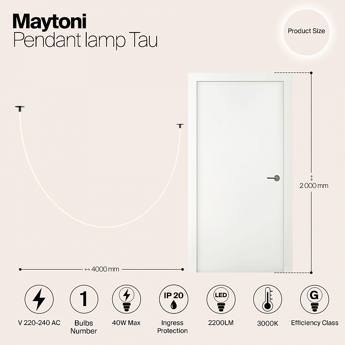 Светильник Maytoni MOD146PL-L40B3K
