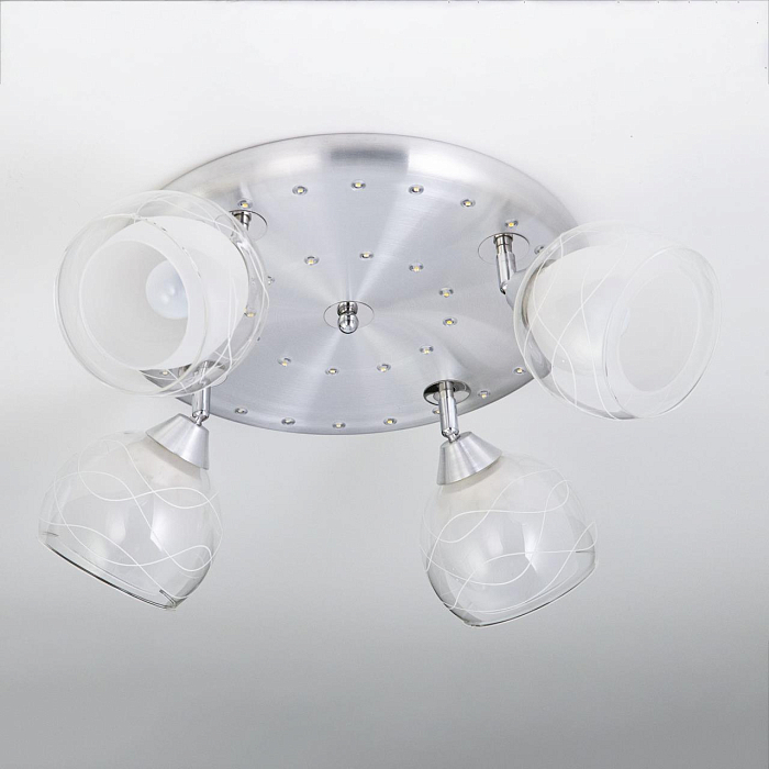 CL158142 Самба+LED Алюм+Хром Св-к Люстра Люстра потолочная  CL158142