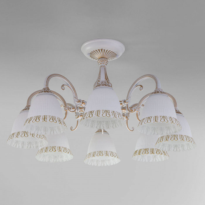 Светильник потолочная Eurosvet 60107/8 белый с золотом