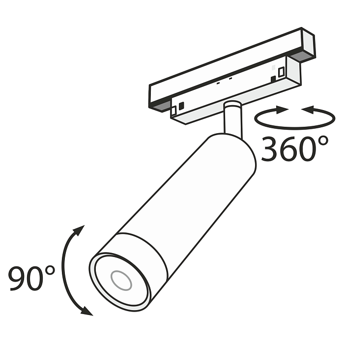 Трековая система Трековый светильник Technical TR019-2-7W3K-B