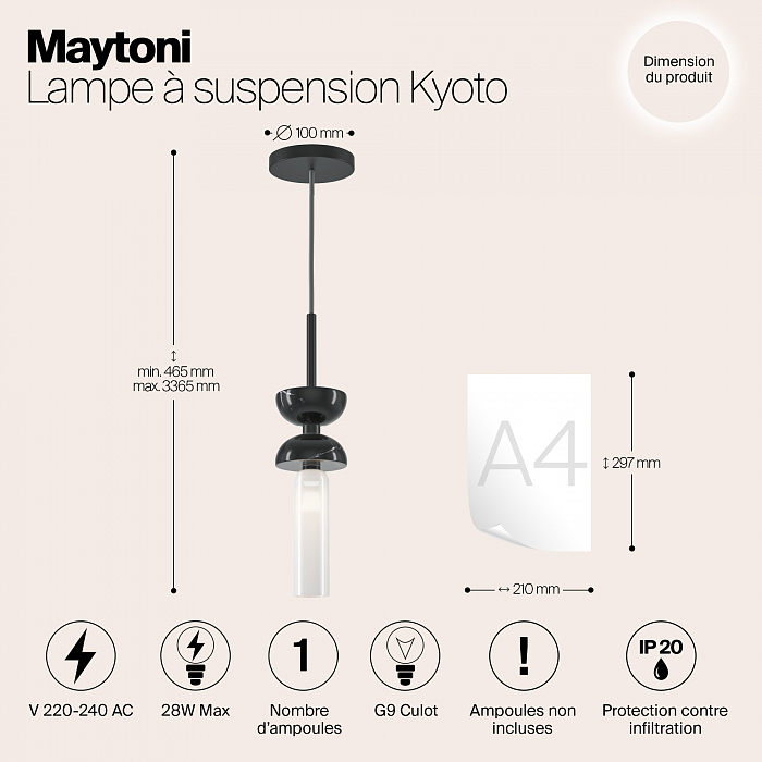 Светильник Maytoni MOD178PL-01B