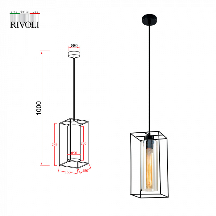 Светильник одинарный Rivoli 5148-201