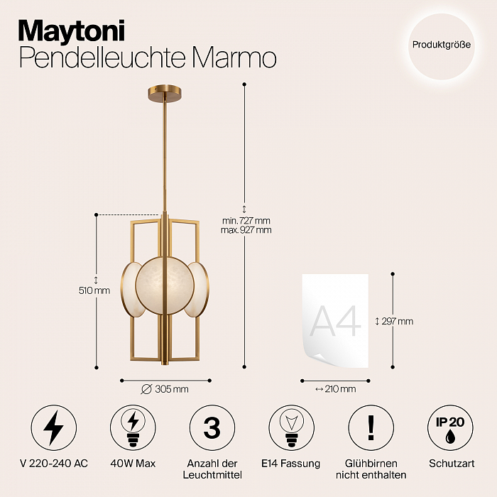 Светильник одинарный Maytoni MOD099PL-03G