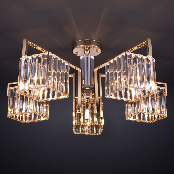 Eurosvet 10126/5 золото/прозрачный хрусталь Strotskis Smart (10117/5)