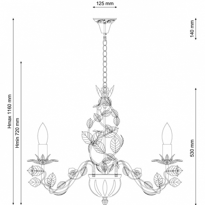 Люстра подвесная Lucia Tucci Fiori di rose 185.8