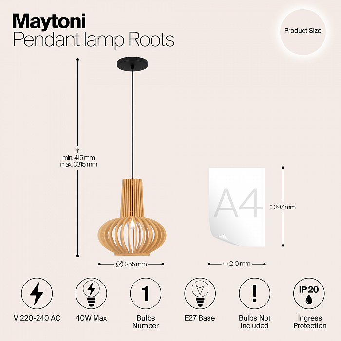 Светильник Maytoni MOD193PL-01W