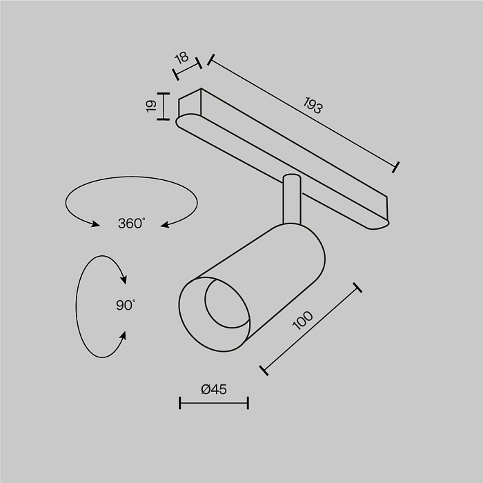 Трековая система Technical TR032-2-5W2.7K-M-B