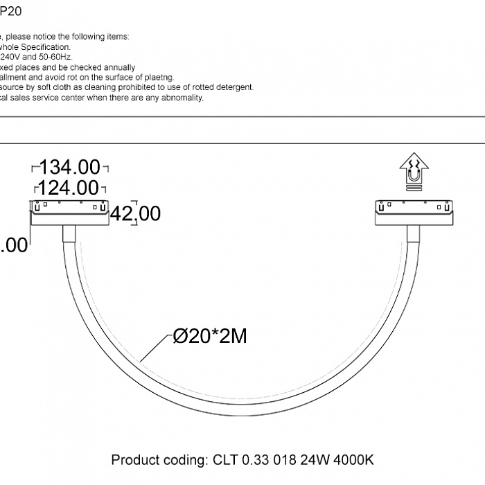 Светильник Crystal Lux CLT 0.33 018 24W BL 4000K