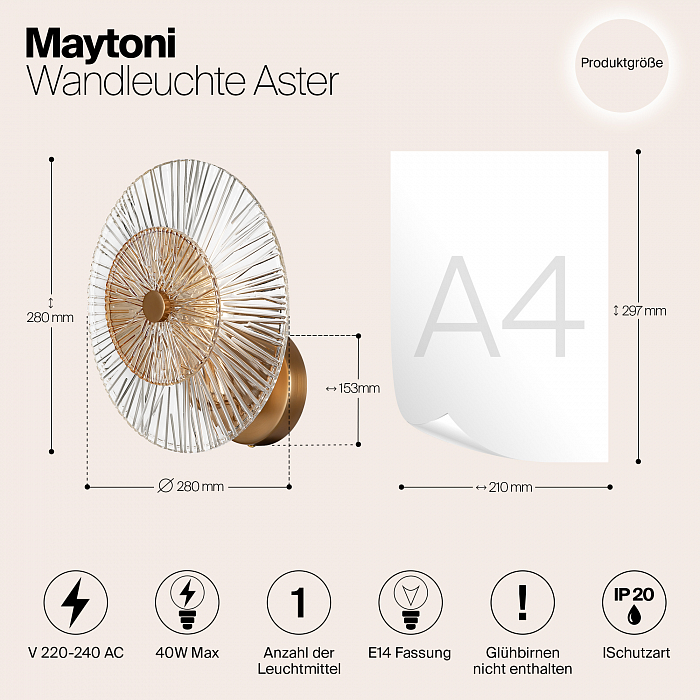 Бра светодиодное Maytoni MOD007WL-01G