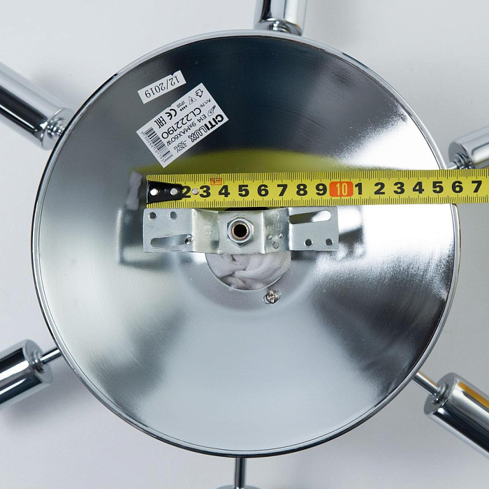 CL222191 Рандом Хром+Прозр+Бел Св-к Люстра Люстра потолочная  CL222191