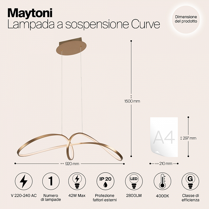 Светильник Maytoni MOD156PL-L52G4K