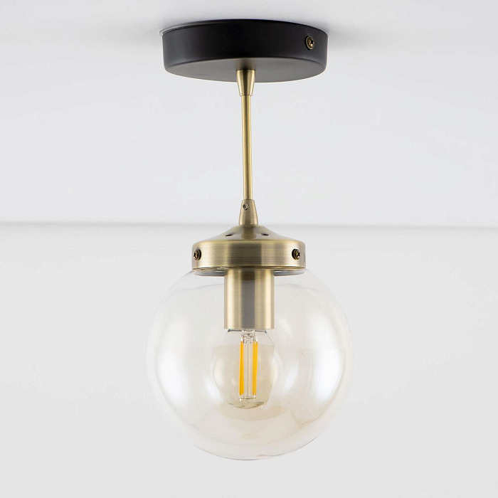 CL105115 Планета Черн.+Дымч. Св-к Подвес Светильник одинарный  CL105115