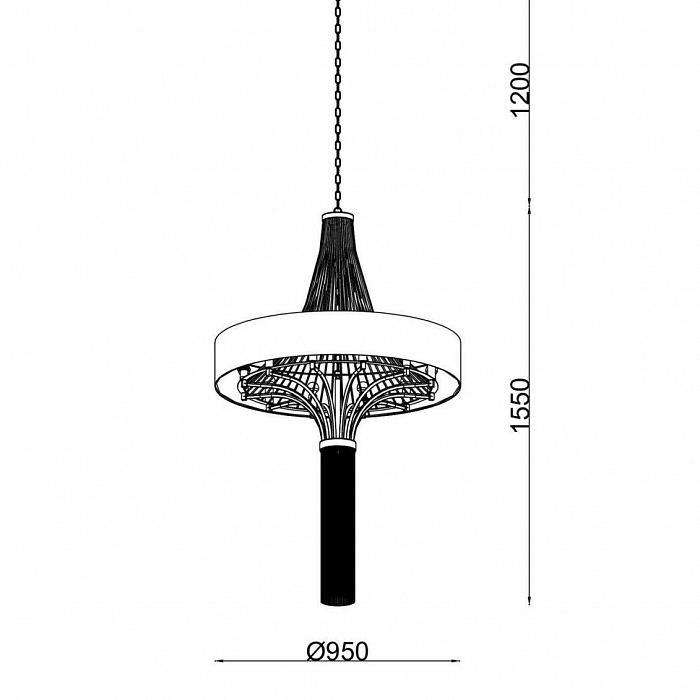 Люстра подвесная Lucia Tucci COSMOPOLITAN 2970.12 black