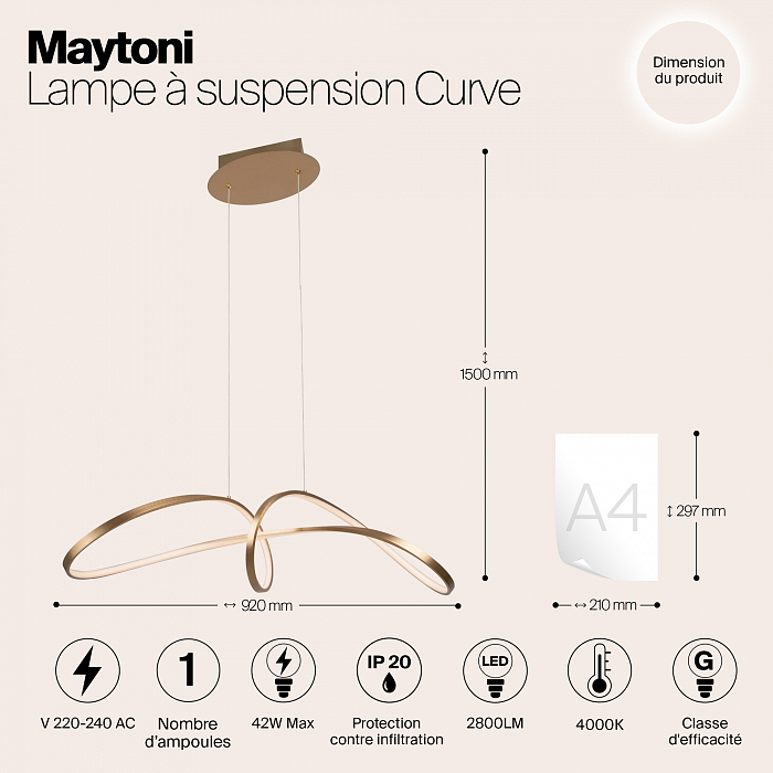 Светильник Maytoni MOD156PL-L52G4K