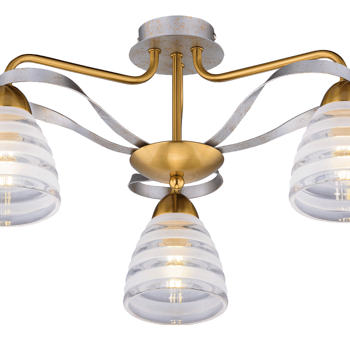 Люстра потолочная Sfera Sveta 85531/3A OLD SILVER+YE BR