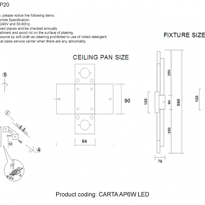 Бра Crystal Lux CARTA AP6W LED GREEN/BRASS