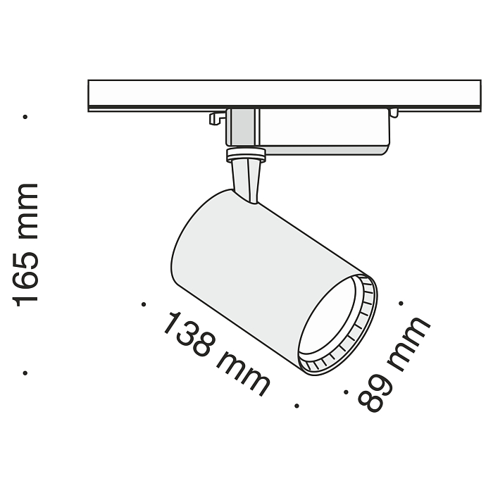 Трековая система Трековый светильник Technical TR003-1-17W3K-W