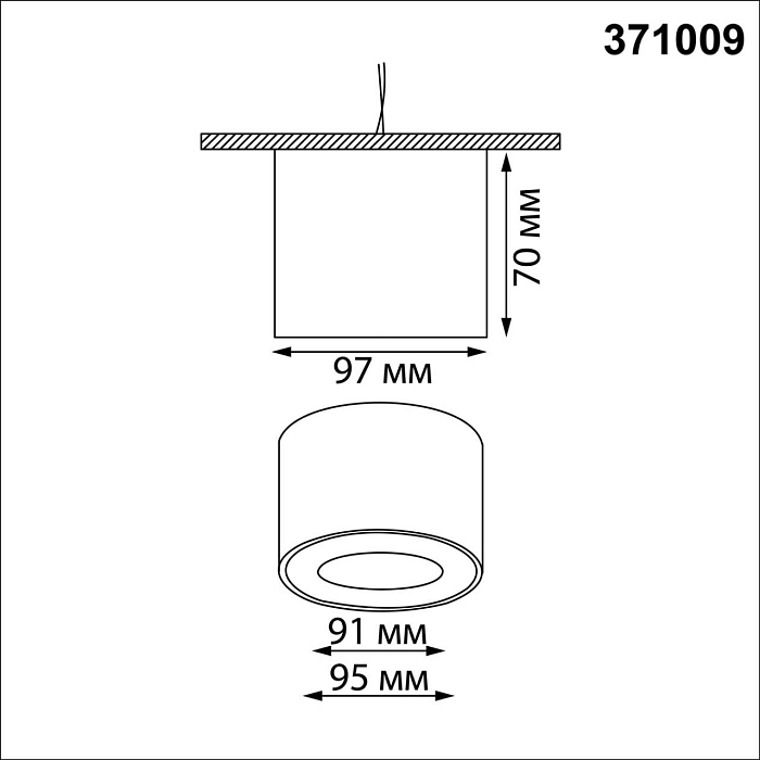 371009 OVER NT25 000 белый Светильник накладной IP20 GX53 12W 220-240V GEMINI NOVOTECH 371009