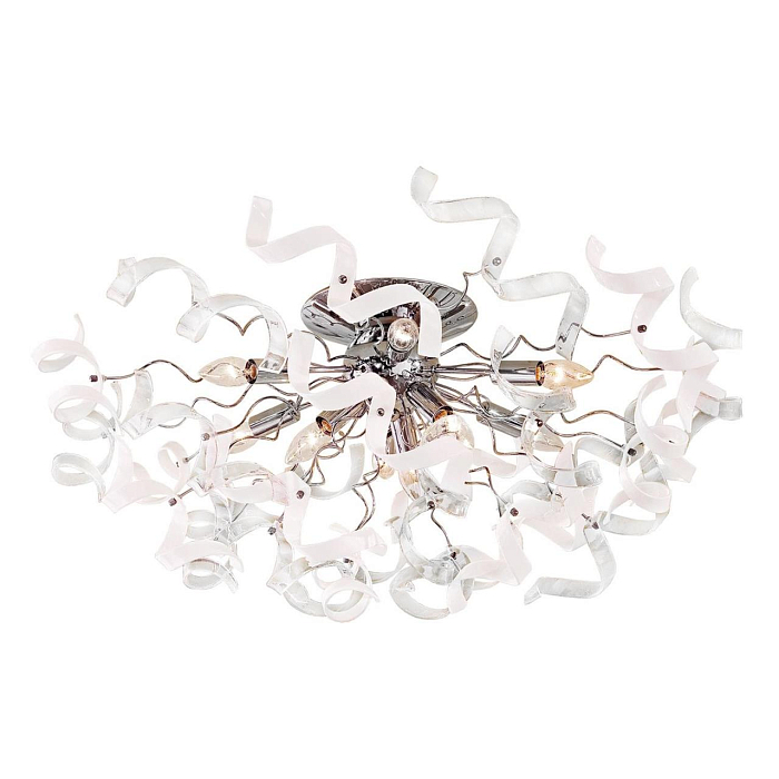 CL222191 Рандом Хром+Прозр+Бел Св-к Люстра Люстра потолочная  CL222191