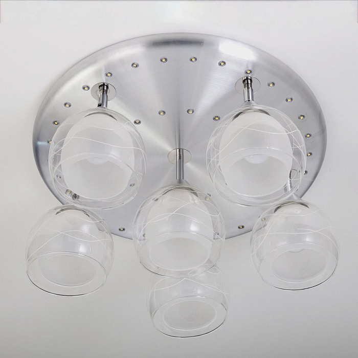 CL158162 Самба+LED Алюм+Хром Св-к Люстра Люстра потолочная  CL158162