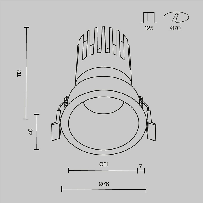 Светильник Technical DL118-15W-4K-B