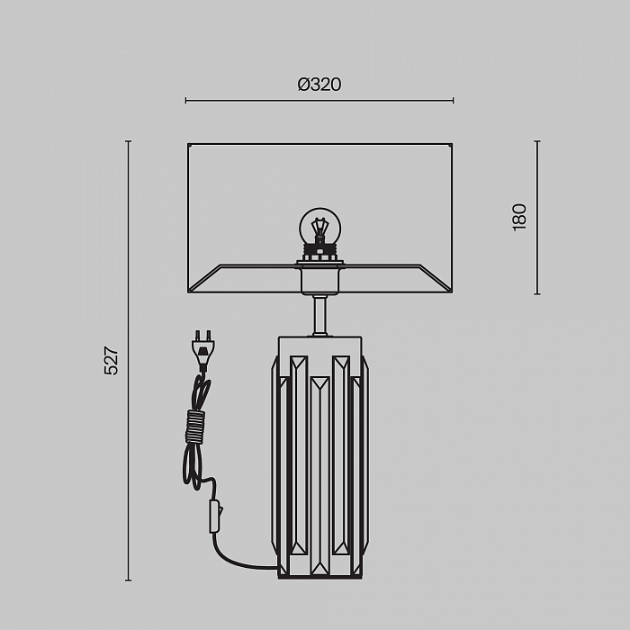 Настольная лампа интерьерная Maytoni MOD304TL-01GR