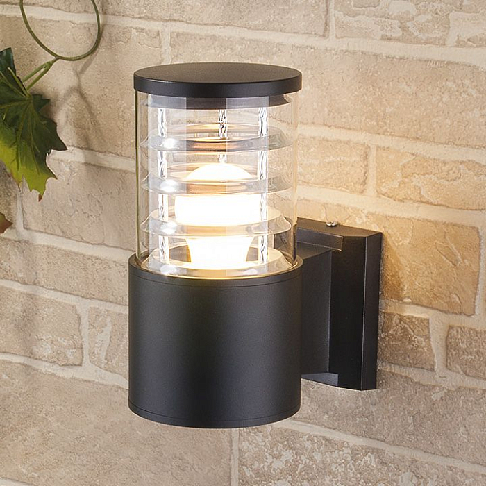 Уличный настенный светильник 1408 TECHNO черный Уличный светильник настенный Elektrostandard 1408 Techno черный