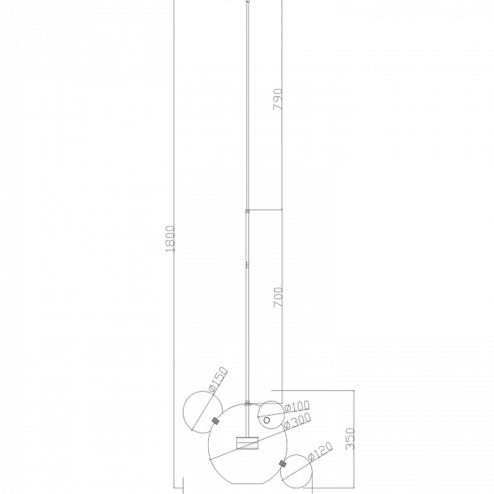 Светильник одинарный Freya FR5128PL-L10BS