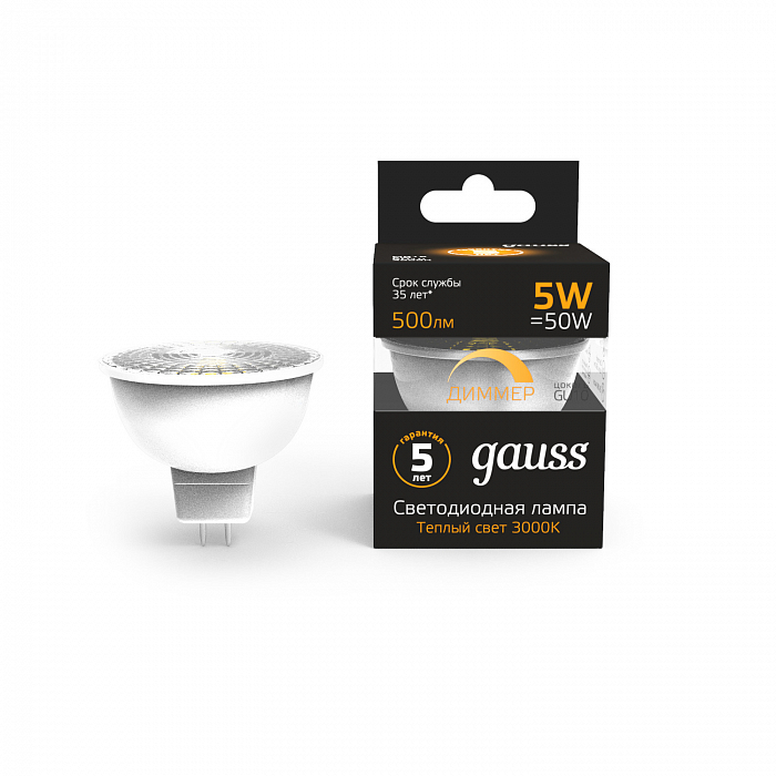 Лампочка светодиодная MR16 Gauss 101506105-D
