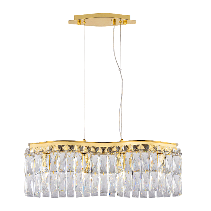 Люстра NewRgy 5682E/4A GOLD+CLEAR