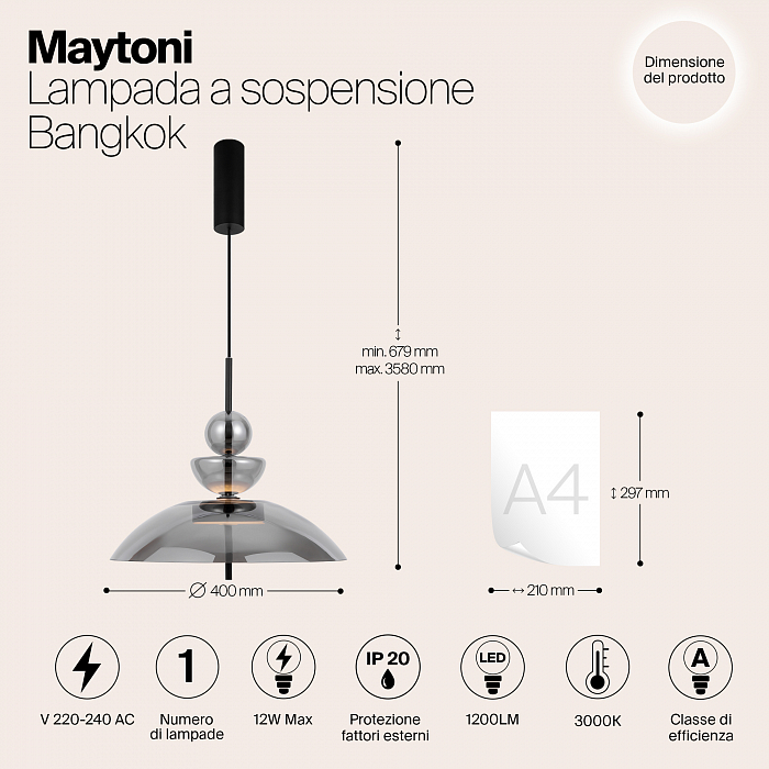 Светильник Maytoni MOD185PL-L6B3K6