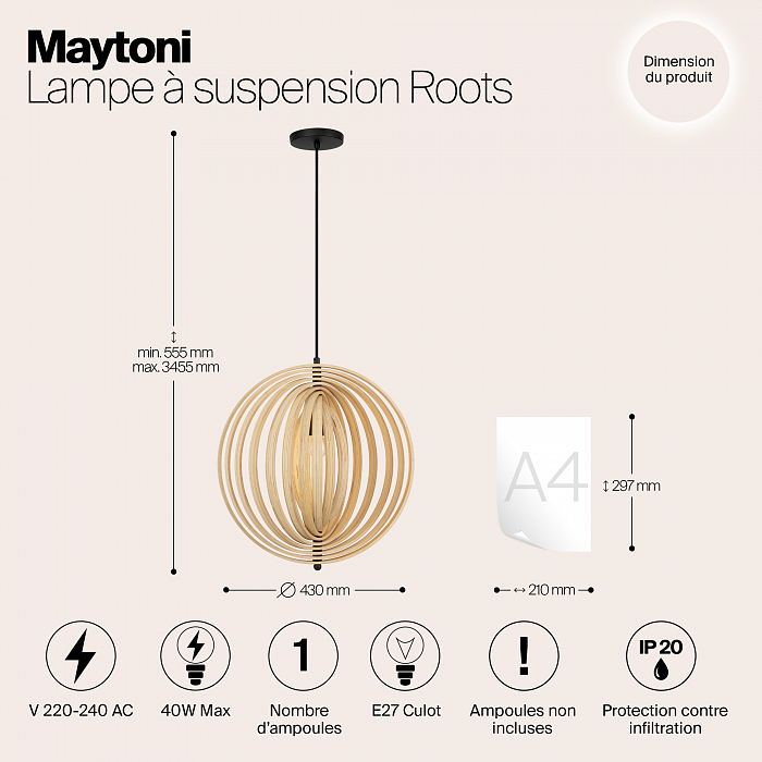 Светильник Maytoni MOD197PL-01W