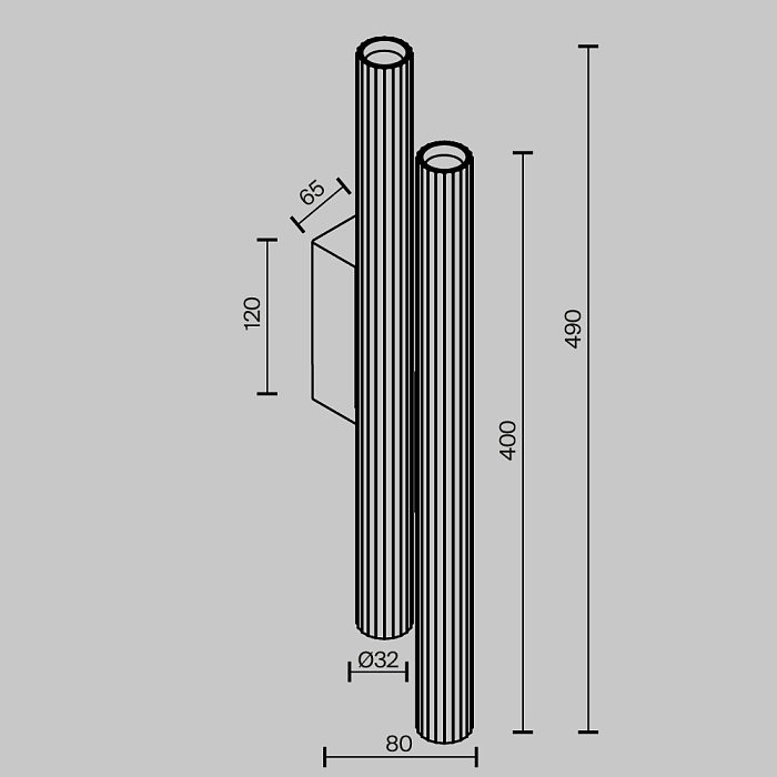 Бра Technical C082WL-24W2.7K-BS