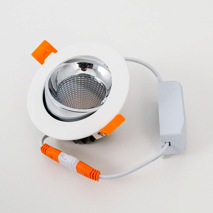 CLD001NW1 Альфа Бел+Хром Св-к Встр. LED 7W*3500K Светильник  CLD001NW1