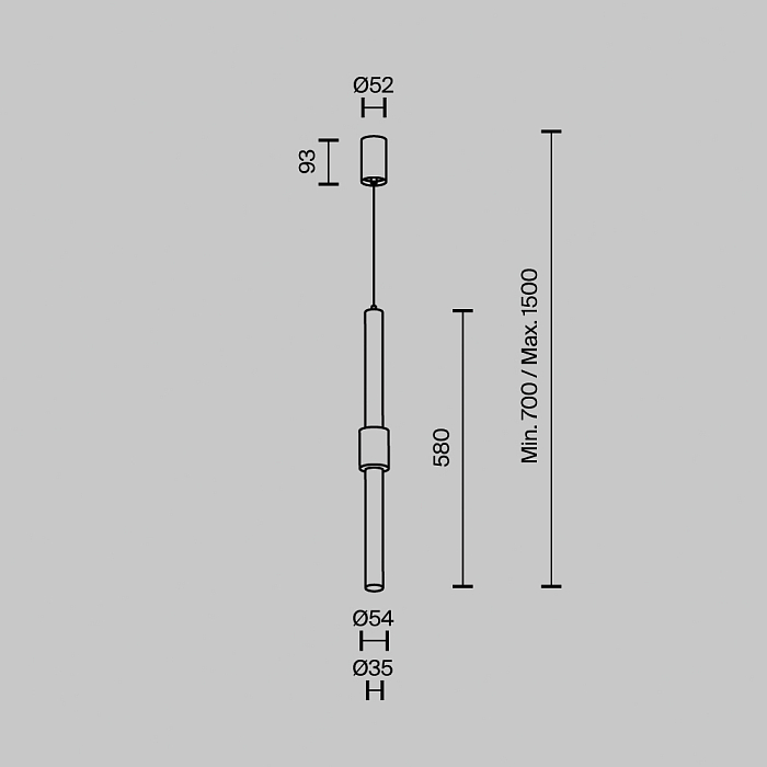 Светильник Technical P105PL-12W3K-BS