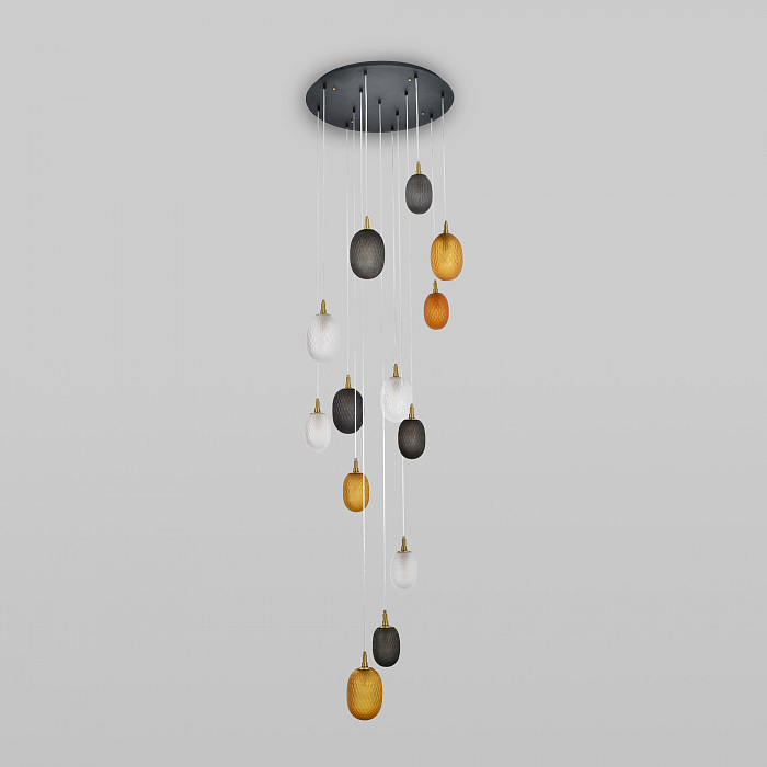 Люстра Eurosvet 50266 дымчатый/прозрачный/янтарный