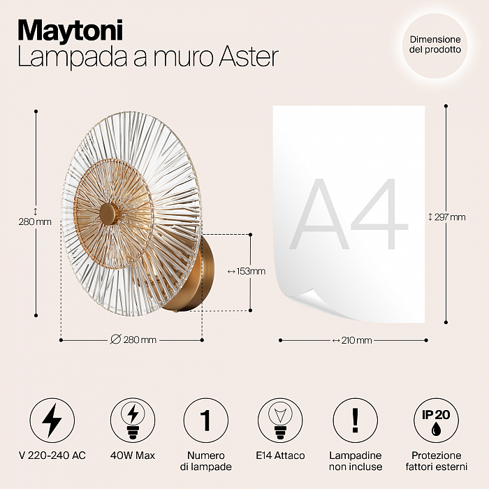 Бра светодиодное Maytoni MOD007WL-01G