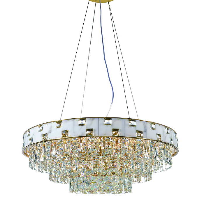 Люстра NewRgy 5776P/18A PLATING BRASS+CLEAR