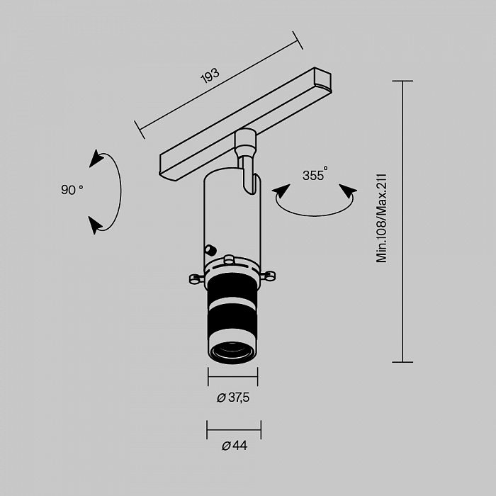 Трековая система Technical TR108-4-10W3K-DS-B