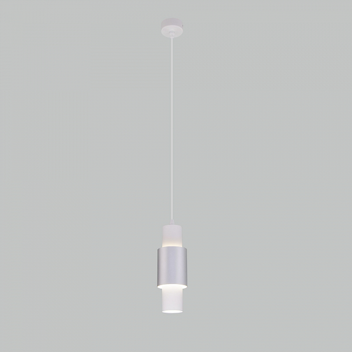 Люстра одинарный Eurosvet 50204/1 LED белый/матовое серебро