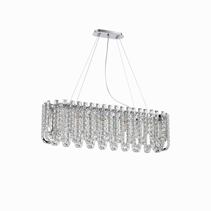 Люстра NewRgy NW082-L1000*W280*H280 OVAL CHROME