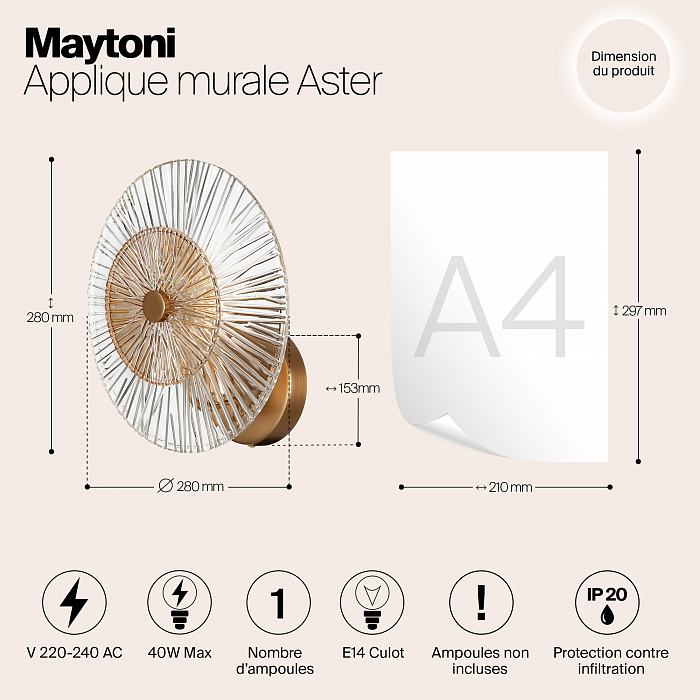 Бра светодиодное Maytoni MOD007WL-01G