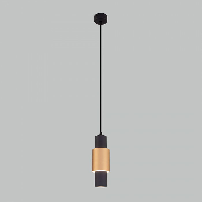 Люстра одинарный Eurosvet 50204/1 LED черный/матовое золото