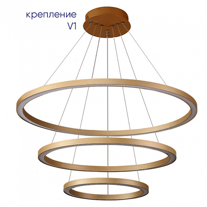 Люстра Crystal Lux FORTUNA SP158W LED D400+600+800 GOLD