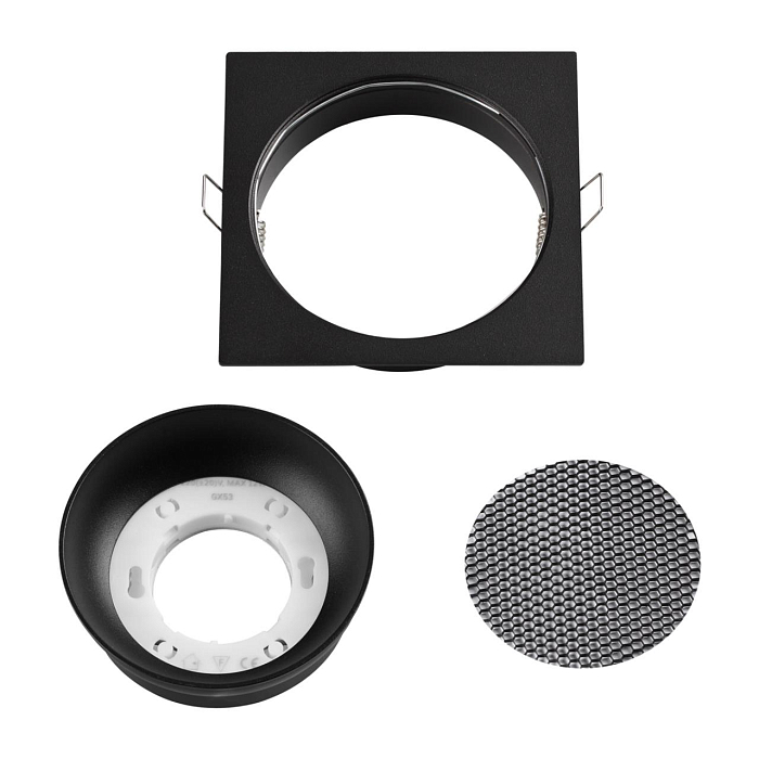 371006 WIR NT25 000 черный Светильник встраиваемый IP20 GX53 12W 220-240V GEMINI NOVOTECH 371006