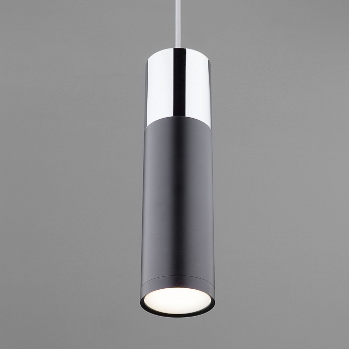 Люстра одинарный Eurosvet 50135/1 LED хром/черный