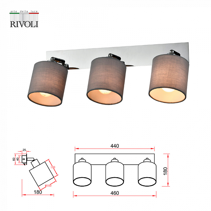 Спот на 3 и более ламп Rivoli 7058-703