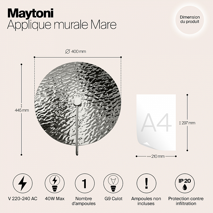 Бра светодиодное Maytoni MOD305WL-01CH