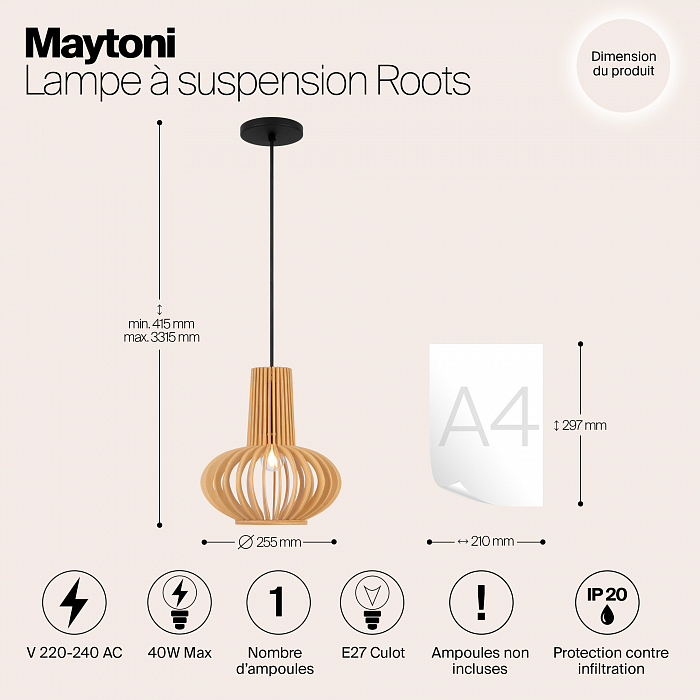 Светильник Maytoni MOD193PL-01W